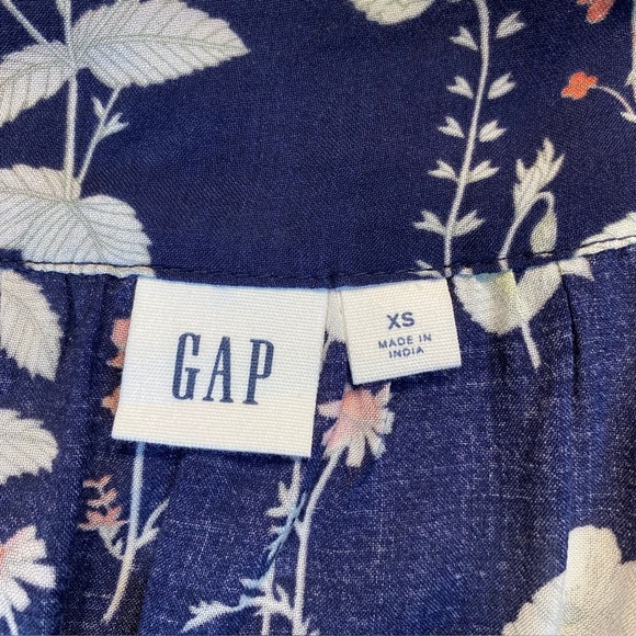 GAP Floral Print Tank Blouse Wide Straps Sz XS - Picture 3 of 9